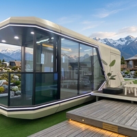 Maison capsule spatiale de haute qualité, maison préfabriquée de luxe en conteneur, villa modulaire mobile pour la vie en plein air et les projets hôteliers