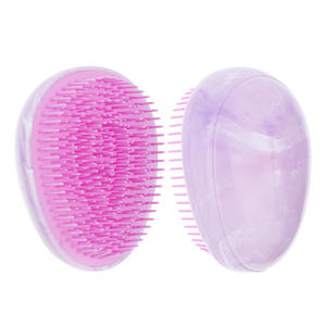 Commercio all'ingrosso Mini spazzola per capelli a forma di uovo da viaggio portatile districante cuscino d'aria pettine per donne uomini bambino Logo personalizzato - Product Image 4