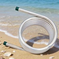 Chauffe-eau extérieur à serpentin avec protection anti-feu, serpentin métallique personnalisé pour bain à remous chauffé au bois, baignoire pliable