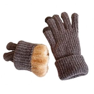 Gants en chenille épais pour couple, protection contre le froid, doublure en polaire double couche, épaissis, pliables, écran tactile, AliExpress - Product Image 5