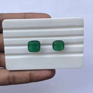 Pierres précieuses naturelles émeraude verte du Zambie certifiées IGI, taille coussin facettée, 8mm 10mm, pour la création de bijoux, qualité AAA 1-5 - Product Image 4