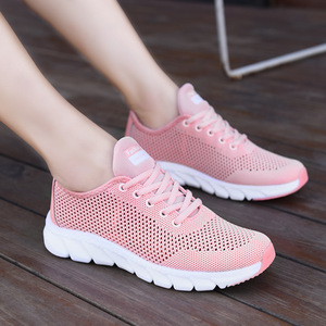 Zapatillas de deporte informales transpirables cómodas para mujer, banda elástica, malla hueca, diseño versátil a la moda, uso diario, Mancha deportiva - Product Image 3