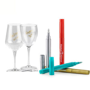 Usine à base d'eau OEM logo métal coloré pointe moyenne marqueurs à encre métallique bricolage verre peinture marqueur stylo - Product Image 3