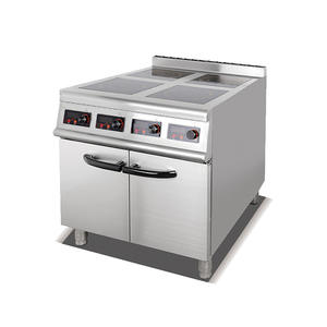 เตาแม่เหล็กไฟฟ้าสี่หัวแนวตั้งเชิงพาณิชย์อุปกรณ์ครัวตะวันตกพร้อมเตาทำอาหารและเตาอบ - Product Image 1