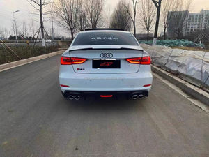 Venta Especial: Lip Trasero de Parachoques en Negro Brillante ABS con Luz LED para <span class=keywords><strong>Audi</strong></span> <span class=keywords><strong>A3</strong></span> S3 14-16, Difusor Trasero, Kit de Carrocería - Product Image 4