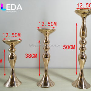 Jarrón de Metal de Lujo LEDA al por Mayor, en Dorado, Plateado, Blanco y Negro, con Forma de Florero, para Decoración de Centros de Mesa en Bodas, Elegante - Product Image 2