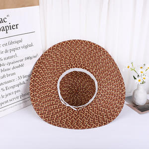 Chapeau de soleil à large bord, chapeaux d'été pour femmes, Protection solaire, chapeau de plage en paille - Product Image 3