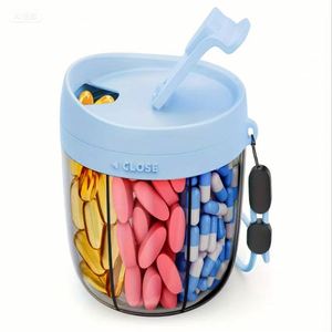 Portable Food-Grade Plastic Pill Organizer Compartments <b>Storage</b> <b>Box</b> Waterproof Foreign Trade Style for Seven Custom Logo - Product Image 2
