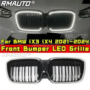 Rejilla Superior Delantera LED de Carreras para BMW IX3 IX4 2021-2024, Parrilla Delantera de Parachoques, Pieza de Modificación - Product Image 1
