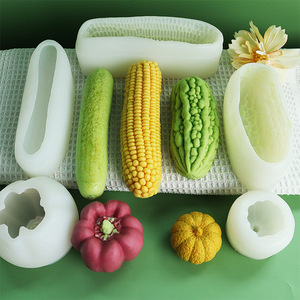 Outils de bricolage pour gâteaux Crème glacée Popsicle Pâtisserie Moule en silicone pour simuler des légumes Fruits Maïs <span class=keywords><strong>Avocat</strong></span> Concombre Gâteaux - Product Image 2