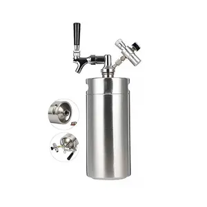 Emballage de bière pour le brassage à domicile canettes de 2l 3,6 l 4l 5l 10l Baril de bière vide en acier inoxydable pour les fêtes de bar