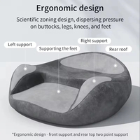 Coussin de méditation en mousse à mémoire de forme et chaise de sol, Zafu ergonomique pour le soulagement des genoux et des hanches, coussin de yoga antidérapant pour une meilleure posture