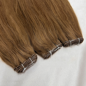 Extensions de cheveux vierges européens doublement étirés de qualité salon, vente en gros, haute qualité, sans retour, cheveux humains longue durée de vie, trame Genius - Product Image 2