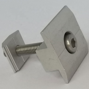 Pince de <span class=keywords><strong>fixation</strong></span> intermédiaire pour <span class=keywords><strong>panneau</strong></span> solaire en aluminium 30-40 mm pour support de <span class=keywords><strong>fixation</strong></span> de module photovoltaïque, accessoires de rail PV - Product Image 4