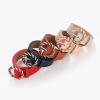 Cinturones de Metal Trenzado Vintage de JULUN para Mujer, Cinturón de Cuero Clásico para Dama, para Usar con Jeans