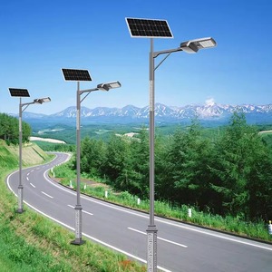Farola Solar de 6 Metros para Exteriores, LED, Aleación de Aluminio, Celda Solar Mono Si, CC 24V, Vida Útil de 50000 Horas, Iluminación para Caminos Rurales - Product Image 2