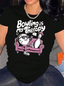 เสื้อยืดลำลองผู้หญิงลายการ์ตูน "<span class=keywords><strong>Wait</strong></span> <span class=keywords><strong>What</strong></span>" คอกลมแขนสั้น - Product Image 4