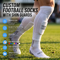 Chaussettes de football antidérapantes avec logo personnalisé et manchon de compression, chaussettes de sport respirantes en tricot pour l'entraînement