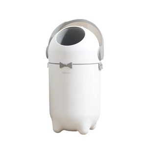 Contenedor de Pañales Cilíndrico Blanco Sellado a Prueba de Olores de Gran Capacidad para Uso en Interiores - Product Image 4