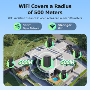 3MP halow ชุดกล้องพลังงานแสงอาทิตย์ Wi-Fi ที่ใช้ในบ้านฮับ WiFi ระยะทาง500เมตรหนึ่งปุ่ม4CH paring ชุด WIFI ตรวจจับมนุษย์ IP66กล้องพลังงานแสงอาทิตย์ - Product Image 3