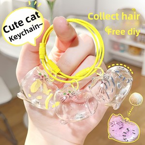 [Haute Qualité] Pendentif en Acrylique Transparent Style Mignon pour Collection de Poils d'Animaux, Garde les Poils de Chat et de Chien Précieux, Breloque Porte-clés Souvenir - Product Image 2