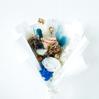 Bouquet de roses éternelles préservées faites à la main de qualité supérieure, fleurs séchées, cadeau de remise de diplôme, Saint-Valentin, Noël, édition limitée automne/hiver