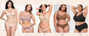 Soutien-gorge de sport grande taille M-5XL pour <span class=keywords><strong>femme</strong></span>, sans couture, sans armatures, effet push-up, fin et respirant pour l'été, anti-affaissement, usage quotidien - Product Image 4