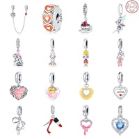 Fabrication directe de breloques en argent sterling 925 pendentifs fins perles pour bracelets fabrication de bijoux pour couples amitié familiale