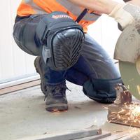 Genouillères de chantier robustes, protection professionnelle des genoux, genouillères avec embout en gel dur pour électricien, plombier