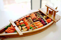 Nouveauté : bateau à sushi en bois chinois, différentes tailles