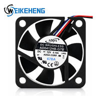 Ventilador Original ADDA 4010 DC 12V 0.10A 40X40X10MM 4CM con Doble Rodamiento de Bolas, Control de Temperatura PWM, Alto Flujo de Aire AD0412HB-G7B para Inversor