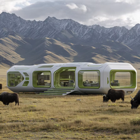 Casa Cápsula Prefabricada de Diseño Moderno y Lujoso para Acampar, con Sistema Inteligente
