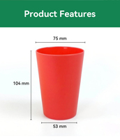 Gobelets colorés pour enfants, gobelets incassables en PP de qualité alimentaire, gobelets en plastique réutilisables sans BPA pour les fournitures de fête d'anniversaire