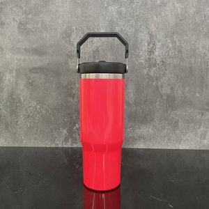 Colors <b>Pink</b> Neon Orange Green Yellow Blank Sublimation 30Oz Tumbler Water <b>Bottle</b> With Handle Electric - Product Image 2