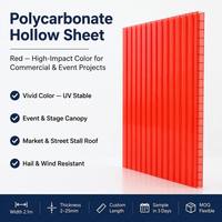 Vente en gros de plaques en polycarbonate multicouche, isolation thermique élevée, protection UV, panneaux creux, livraison directe d'usine