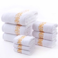 Ensemble de serviettes d'hôtel avec logo personnalisé, ensemble de serviettes pour le visage et les mains, serviettes de bain en coton