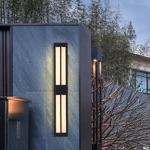 Lampe murale extérieure de style chinois, en acier inoxydable, étanche, en marbre, pour salon, chambre, balcon, villa - Product Image 3