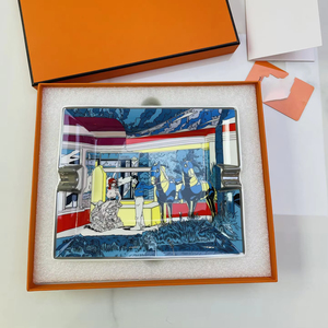 Cendrier en céramique de luxe de style européen carré personnalisé pour hôtels et cadeaux - Product Image 1