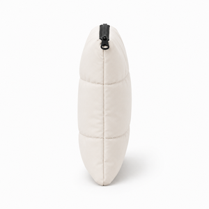 New Custom Large Capacity Printed Logo Cotton Nylon Soft Light Puffer Puffy Hight Quilted <b>Make</b> <b>Up</b> <b>Pouch</b> Makeup Cosmetic Bag - Product Image 5