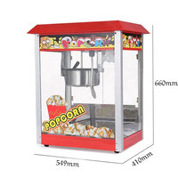Machine à Popcorn Professionnelle avec Cuve de 8 Oz, 1400 W, Caramel, Mini Machine Automatique pour 50 Tasses par Lot, Style Cinéma