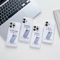 Étui transparent antichoc avec coque de téléphone transparente en TPU pour iPhone 11 12 13 14 15 16 Pro Plus