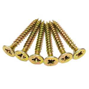 Vis pour panneaux de particules, vis à tête fraisée en acier au carbone zingué jaune pour meubles - Product Image 4