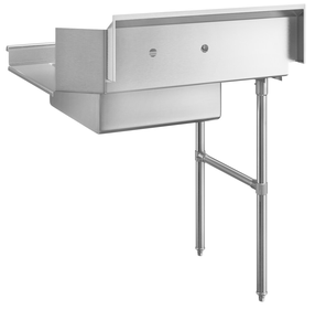 Left Side Dishwasher Compatible Sink Work <b>Table</b>, Stainless Steel Commercial Dishwashing <b>Prep</b> Bench for Restaurant Catering - Product Image 3