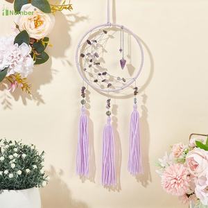 Adultes Débutants <span class=keywords><strong>Macramé</strong></span> Tenture Murale Lune Etoile Bricolage <span class=keywords><strong>Macramé</strong></span> Kits Attrape-Rêves <span class=keywords><strong>pour</strong></span> Décoration Murale de Chambre - Product Image 4