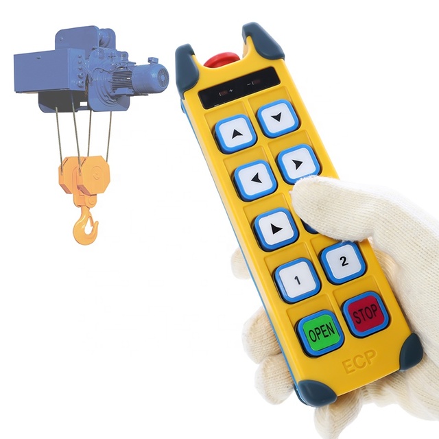 220 Volts 8-Keys Crane Hoist Wireless Radio Remote Control 1 Transmitter 1 Receiver Industrial Automatic Waterproof Remote