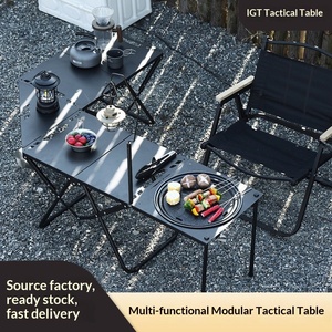 Outdoor Tactical Design Rectangular <b>BBQ</b> Folding <b>Camping</b> Table with Multifunctional Features Portable - Product Image 2