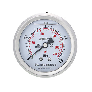 yn60z Stainless Steel Hydraulic, Water, Pneumatic, and Universal 2-Point M14*1.5 Axial Vibration-Resistant Pressure <b>Gauge</b> - Product Image 1