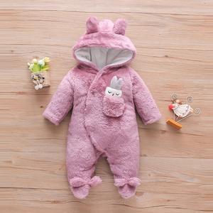 Vêtements pour bébés filles, boutique de vêtements pour bébés, manches longues, col à capuche, confortables, doux, vêtements pour nouveau-nés, vêtements chauds d'hiver, 0-12 mois - Product Image 4