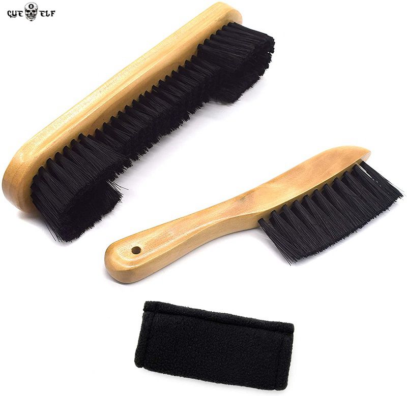 Cueelf высокое качество, набор из 3 штук Бильярд бильярдный стол и железных дорог кистей с чехлом для бильярдного кия дождевик вал снукер ткань для чистки