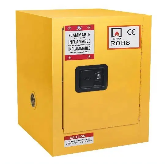 Шкаф безопасности для легковоспламеняющихся жидкостей желтый